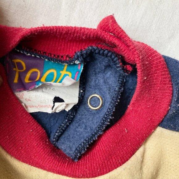 💙2/$25 Vintage Disney Pooh Bear 3-6 Months Baby Green Crewneck Sweatshirt - Picture 4 of 5